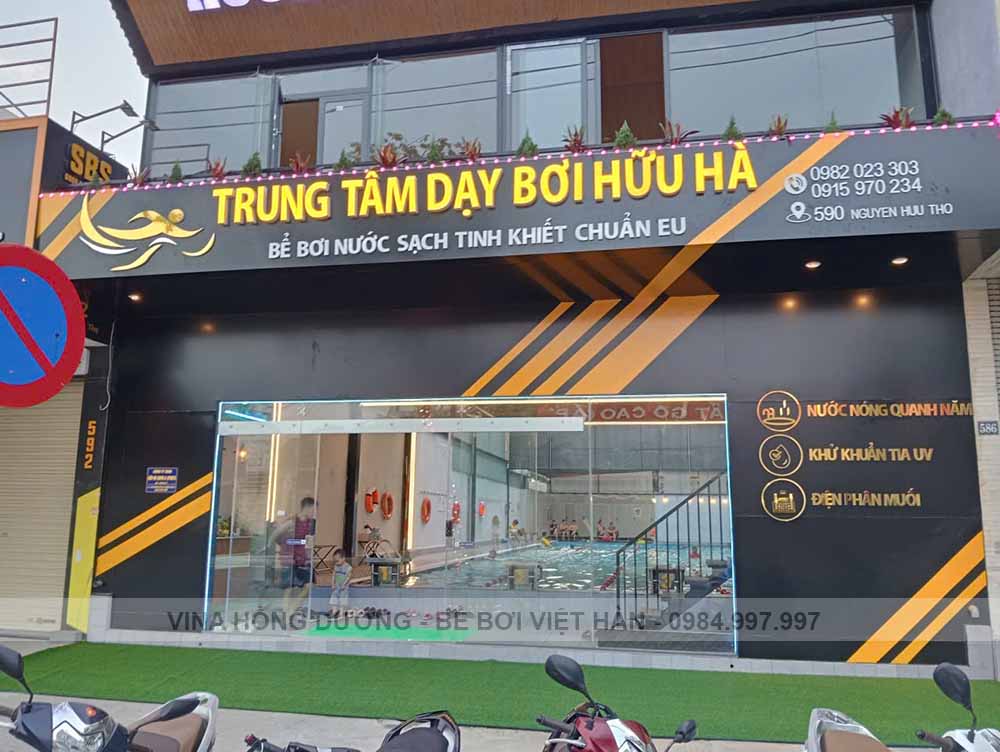 Thi công Bể nước nóng Trung tâm dạy bơi Hữu Hà, Đà Nẵng