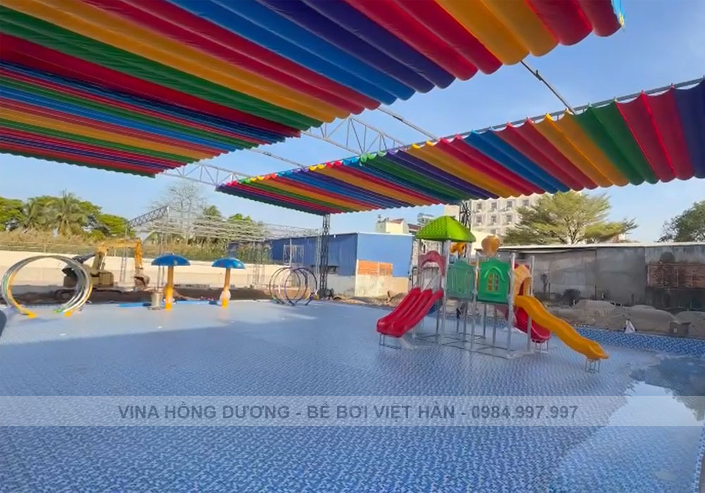 Thi công bể bơi lót bạt, đồ chơi bể bơi tại Cần Thơ