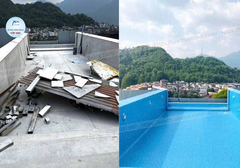 Thi Công Bể Ghép Từ Tấm Ceam Board - TP Sapa, Lào Cai