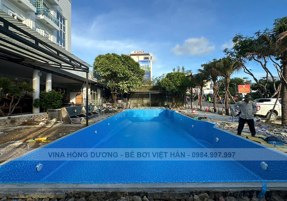 Thi công bể bơi tại khách sạn Sujet Beach Hotel - Sơn Trà, Đà Nẵng