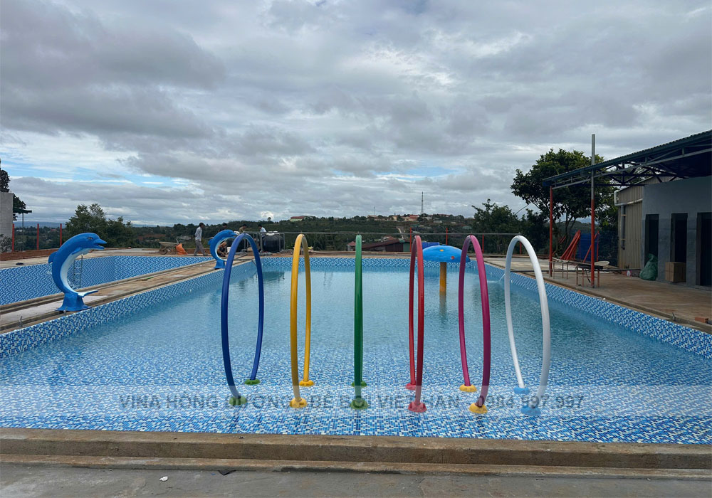 Thi công bể bơi lót bạt tại Quảng Khê, Huyện Đăk Glong, Đăk Nông