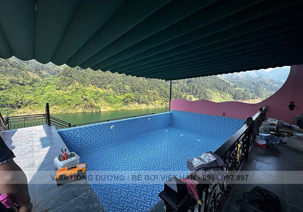 Sửa chữa bể Composite bị bong tróc, thấm nước tại Yên Bái