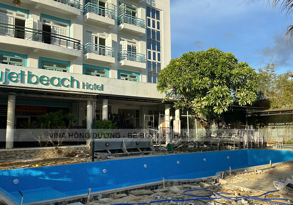 Thi công bể bơi tại khách sạn Sujet Beach Hotel - Sơn Trà, Đà Nẵng