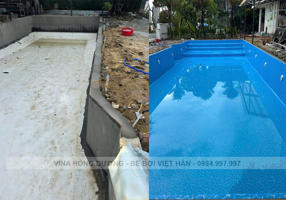 Thi công bể bơi tại khách sạn Sujet Beach Hotel - Sơn Trà, Đà Nẵng